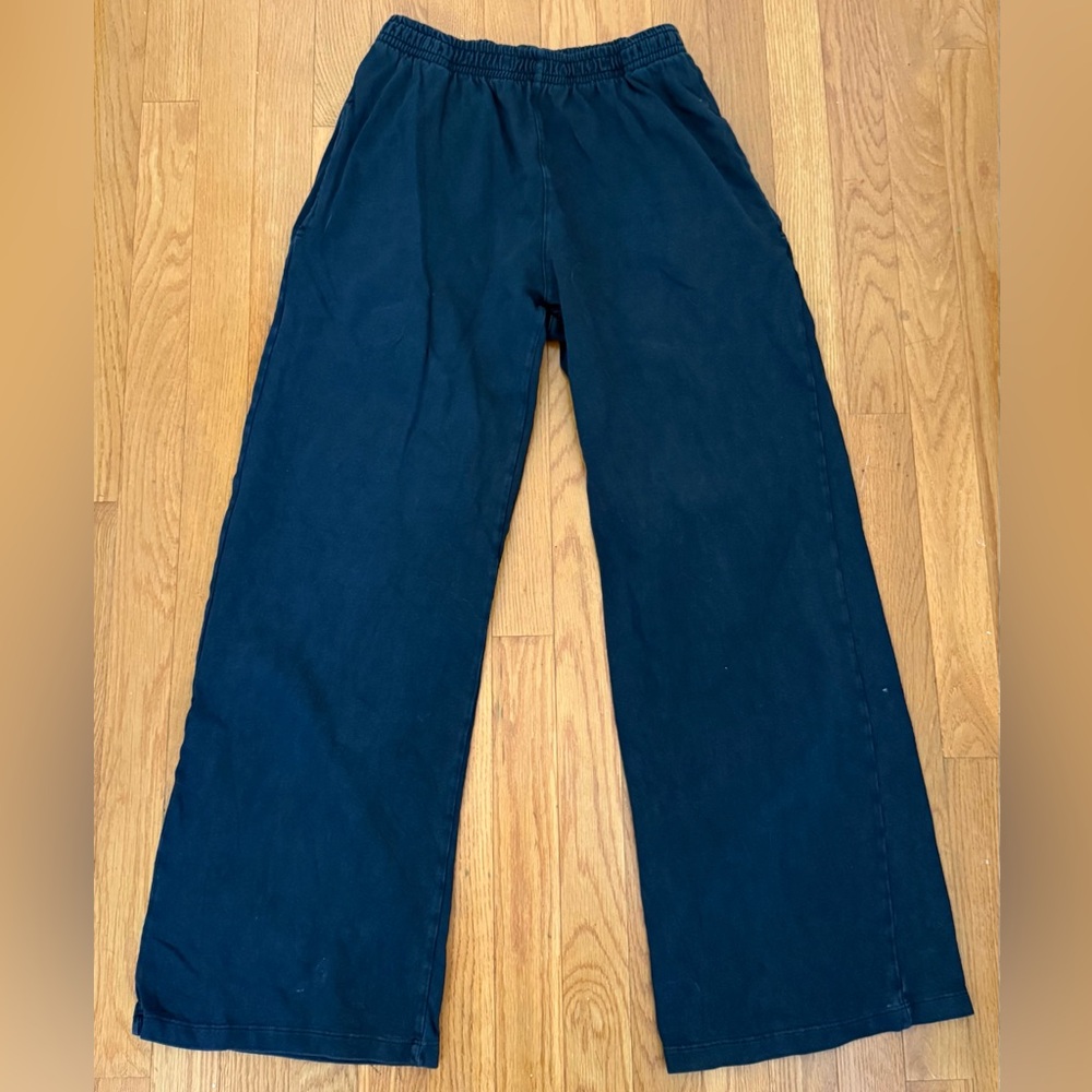 Black Brandy Melville Wide Leg Sweatpants